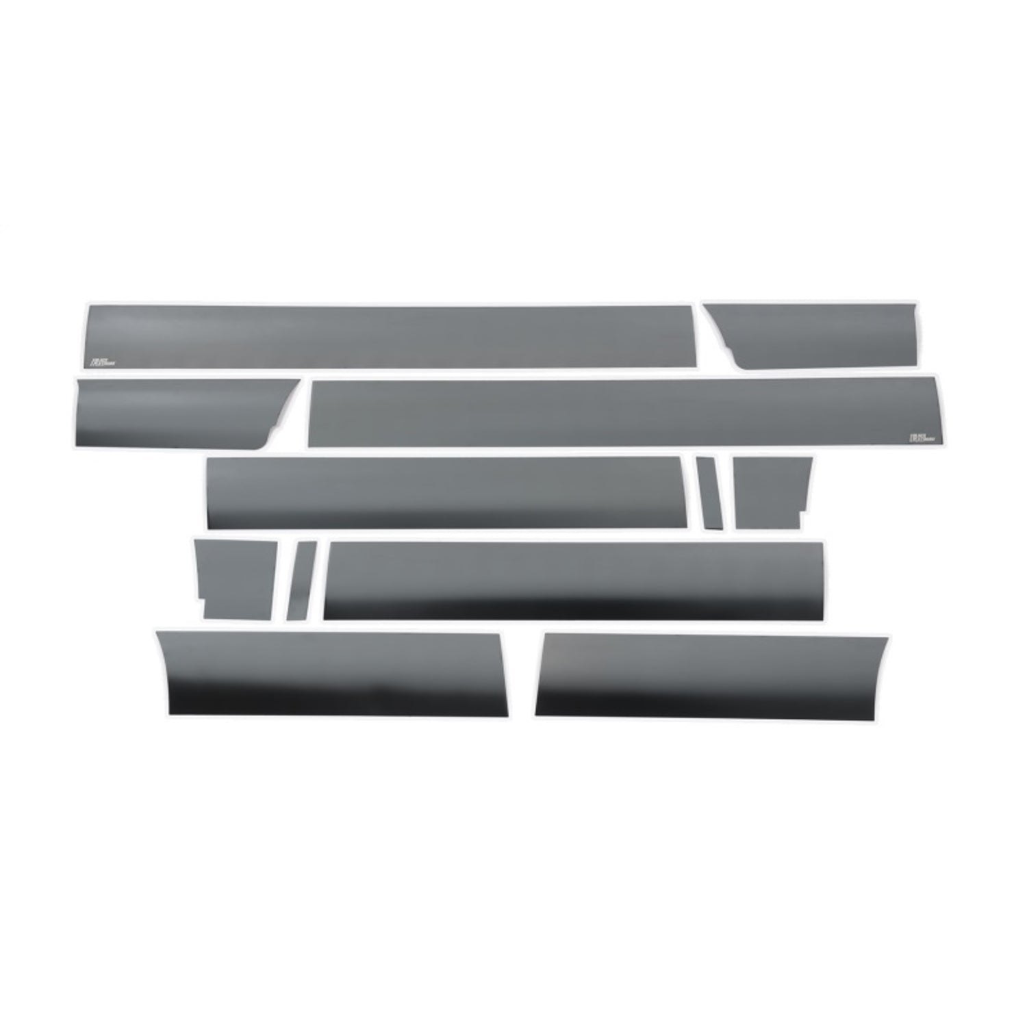 12pcs 7in. W Black Platinum Rocker Panels <br> 09-14 Ford F-150