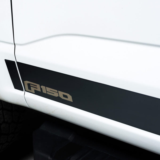 12pcs 7in. W Black Platinum Rocker Panels <br> 09-14 Ford F-150