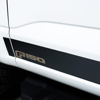 12pcs 7in. W Black Platinum Rocker Panels <br> 09-14 Ford F-150