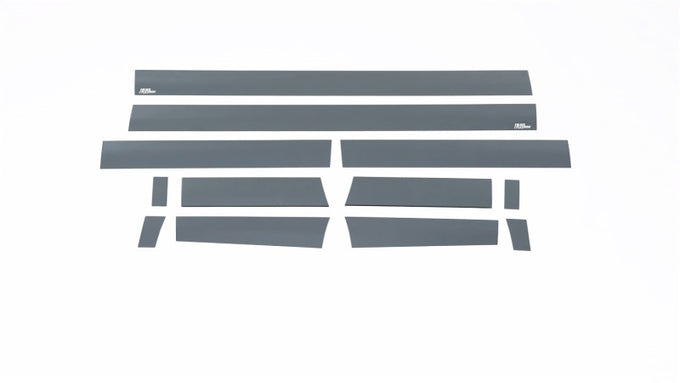 12pcs 4.25in. T Black Platinum Rocker Panels <br> 09-20 Ford F-150