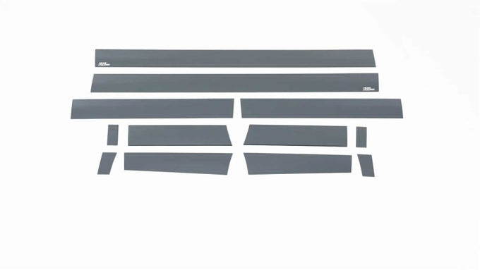 12pcs 4.25in. T Black Platinum Rocker Panels <br> 09-20 Ford F-150
