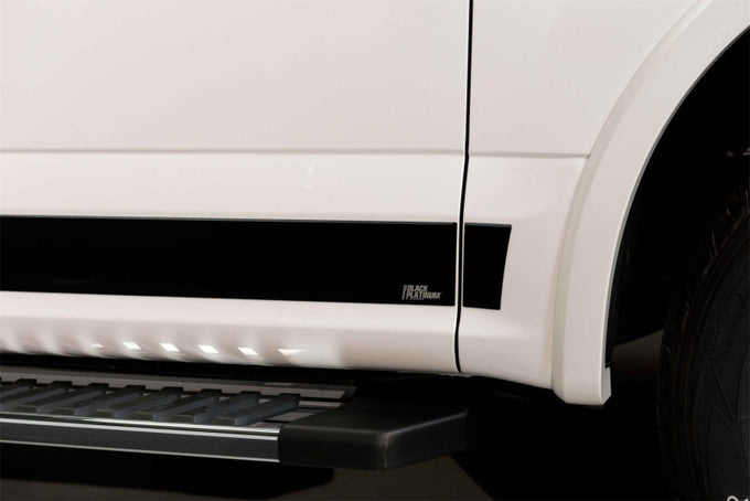 12pcs 4.25in. T Black Platinum Rocker Panels <br> 09-20 Ford F-150