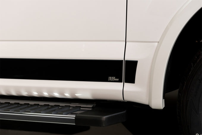 12pcs 4.25in. T Black Platinum Rocker Panels <br> 09-20 Ford F-150