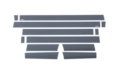 12pcs 4.25in. T Black Platinum Rocker Panels <br> 09-20 Ford F-150