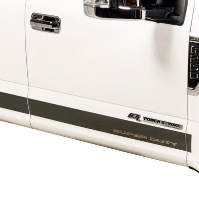 12pcs4.25inBlack Platinum Rocker Panels <br> 17-22 Ford F-250 F-350