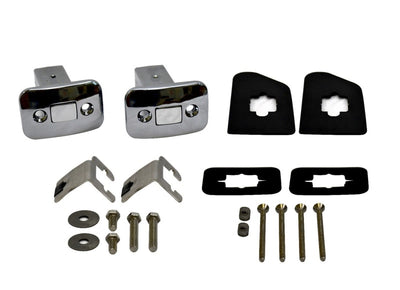 Pair Black Push-Up Tie Downs for Rear Stake Pockets <br> 19-25 Chevy Silverado, GMC Sierra 1500