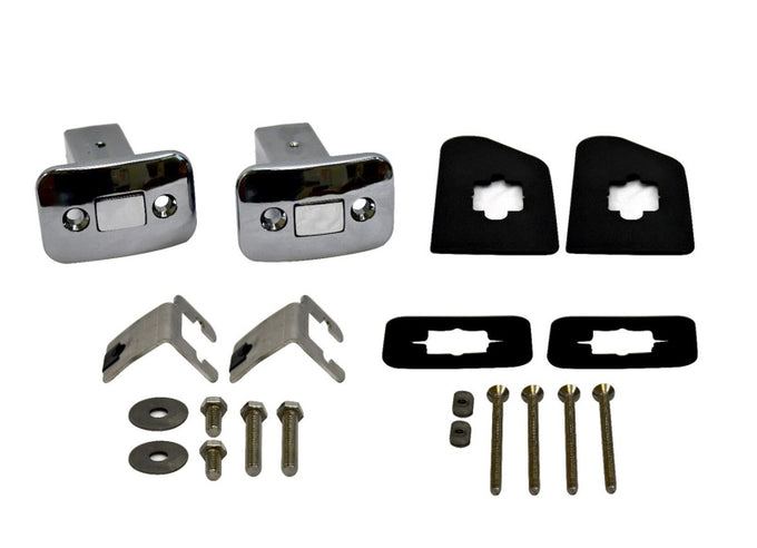 Pair Black Push-Up Tie Downs for Rear Stake Pockets <br> 19-25 Chevy Silverado, GMC Sierra 1500