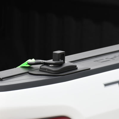 Pair Black Push-Up Tie Downs for Rear Stake Pockets <br> 19-25 Chevy Silverado, GMC Sierra 1500