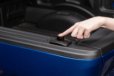Pair Black Push-Up Tie Downs for Rear Stake Pockets <br> 19-25 Chevy Silverado, GMC Sierra 1500
