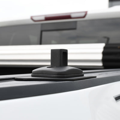 Pair Black Push-Up Tie Downs for Rear Stake Pockets <br> 19-25 Chevy Silverado, GMC Sierra 1500