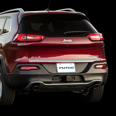 Stainless Steel Tailgate Accent Tailgate Accents <br> 14-17 Jeep Cherokee
