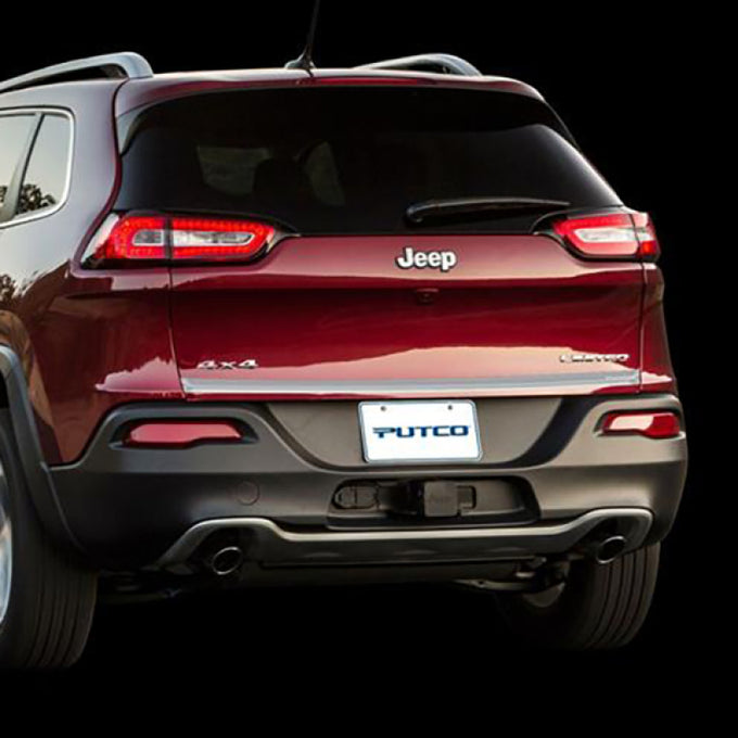 Stainless Steel Tailgate Accent Tailgate Accents <br> 14-17 Jeep Cherokee