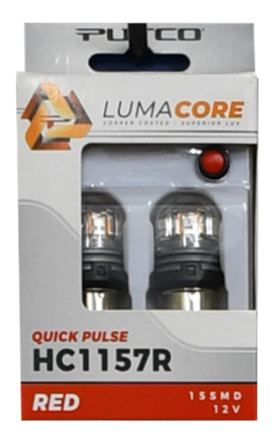 Pair LumaCore 1157 Red x3 Strobe w/ Bright Stop <br> Universal