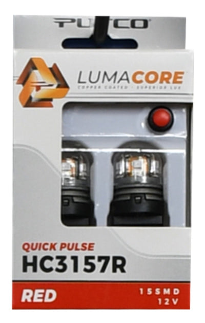 Pair LumaCore 3157 Red x3 Strobe w/ Bright Stop <br> Universal