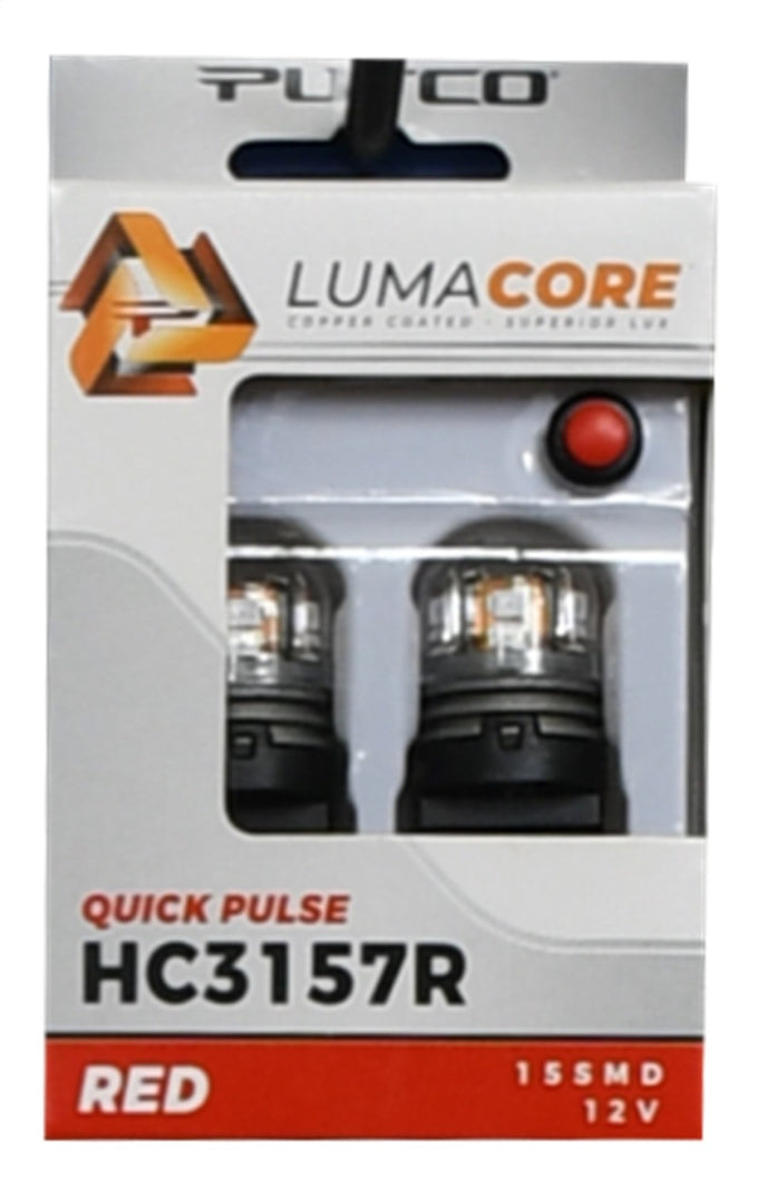 Pair LumaCore 3157 Red x3 Strobe w/ Bright Stop <br> Universal