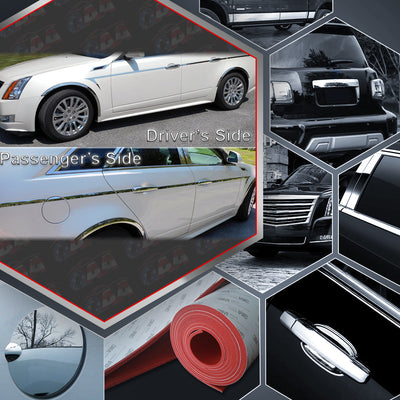14pcs Stainless Steel Body Side Molding Accent Trim<br>10-14 Cadillac CTS Sport Wagon