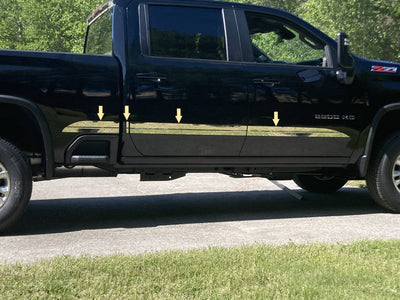 8Pc Stainless Steel Side Trim <br>20-24 Chevy Silverado HD