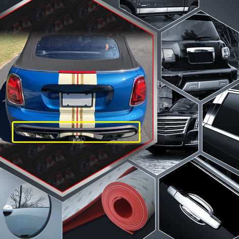 2pcs Stainless Steel Rear Bumper Cap Trim<br>22-23 Mini Cooper