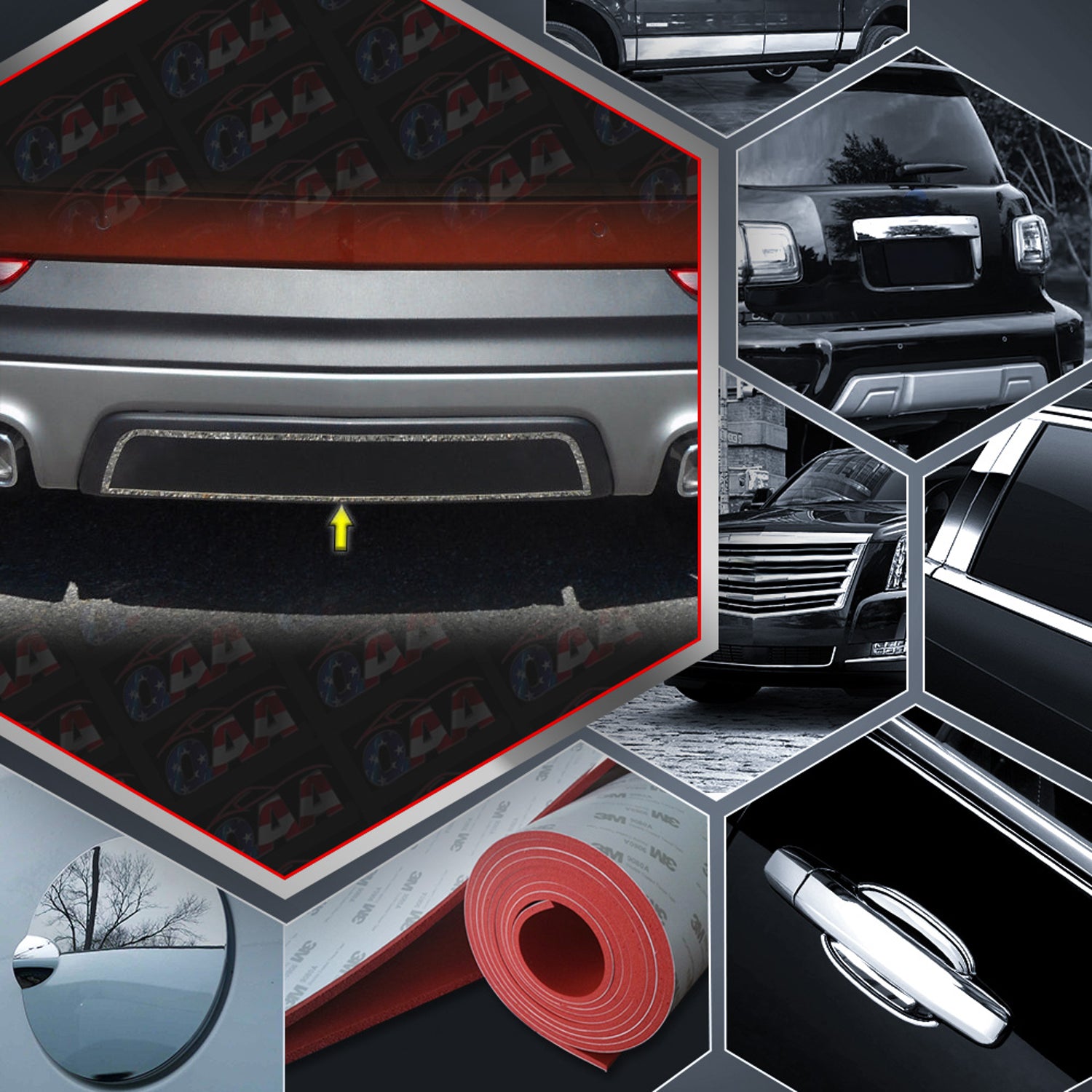 Stainless Steel Rear Bumper Trim Accent<br>19-23 Cadillac XT4