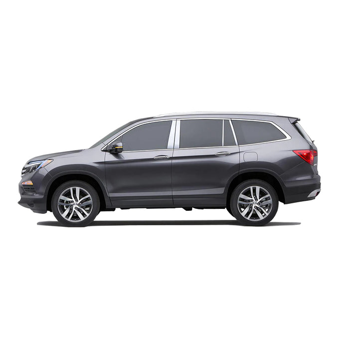 8pcs Chrome ABS Plastic Door Handle Cover<br>16-22 Honda Pilot, 17-22 Ridgeline