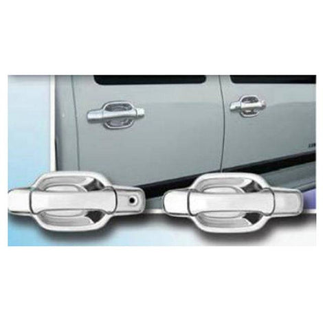 4Pc Chrome ABS Door Handle Cover <br>04-10 Chevy Colorado GMC Canyon 2DR w/2 keyhole