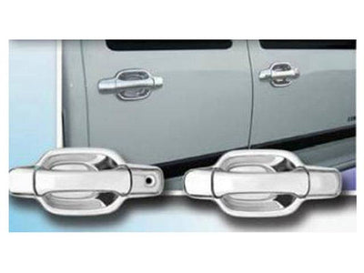 4Pc Chrome ABS Door Handle Cover <br>04-10 Chevy Colorado GMC Canyon 2DR w/2 keyhole