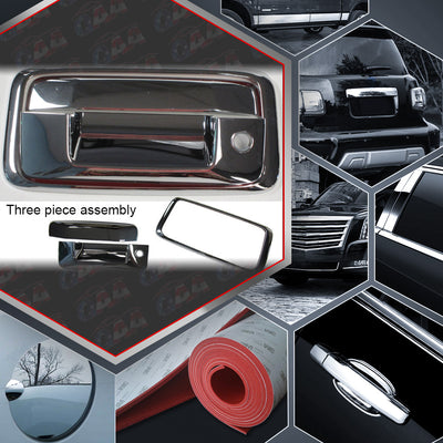 2pcs Chrome ABS Plastic Tailgate Handle Cover<br>14-18 Silverado, 2019 1500 LD, 14-18 GMC Sierra