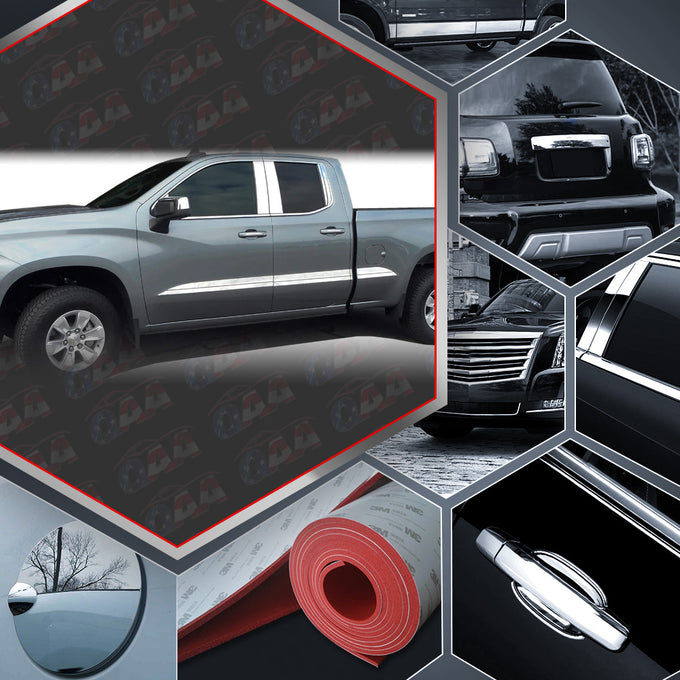 8pcs Chrome ABS Plastic Door Handle Cover<br>19-20 Chevy Silverado, 21-23 Tahoe