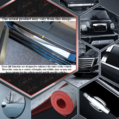 4pcs Stainless Steel Door Sill Trim<br>00-02 Chevy Silverado 1500 Extended Cab