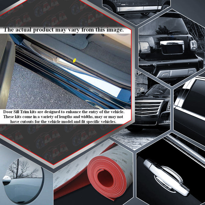 2pcs Stainless Steel Door Sill trim<br>05-07 Ford Mustang