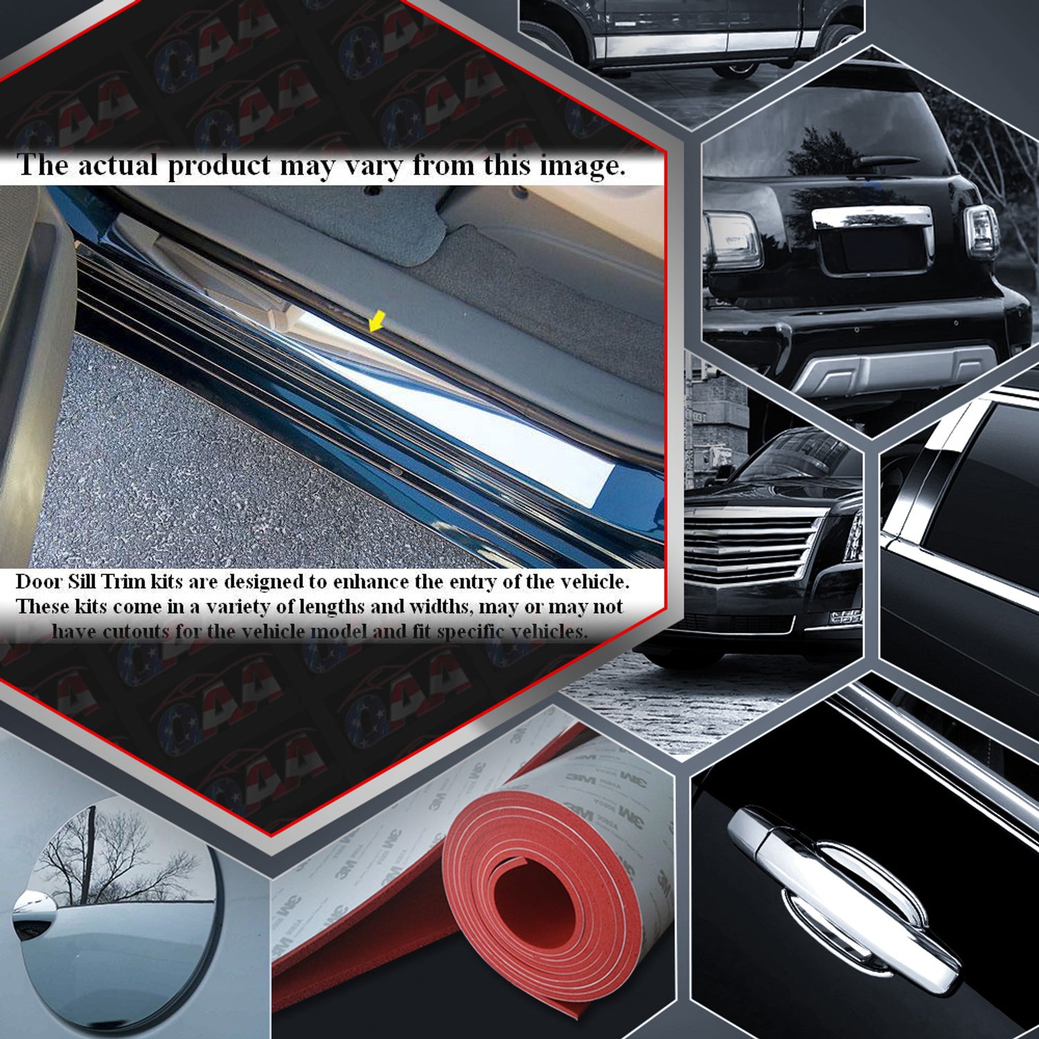 2pcs Stainless Steel Door Sill Trim<br>05-09 Buick LaCrosse