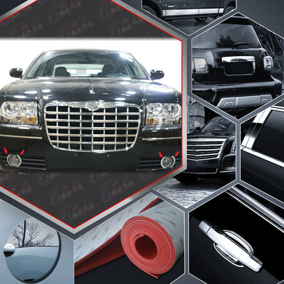 4pcs Stainless Steel Fog Light Trim<BR>05-08 Chrysler 300