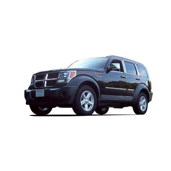 Stainless Steel Gas Door Cover Trim<br>07-11 Dodge Nitro, 06-10 Jeep Commander