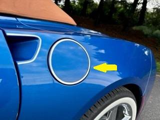 1Pc Stainless Gas Cap Door Trim <br>14-19 Chevy Corvette C7
