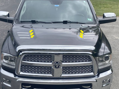6Pc Stainless Steel Hood Trim <br>10-18 Ram Trucks, Ram