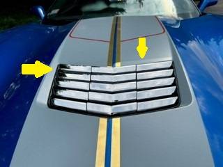 15Pc Stainless Steel Hood Trim <br>14-19 Chevy Corvette C7 2-door