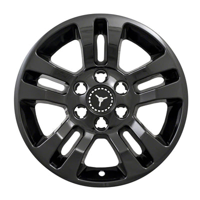 4Pc Gloss Black ABS Wheel Cover Hub Cap <br>14-20 Chevy Silverado LD, LS, LT
