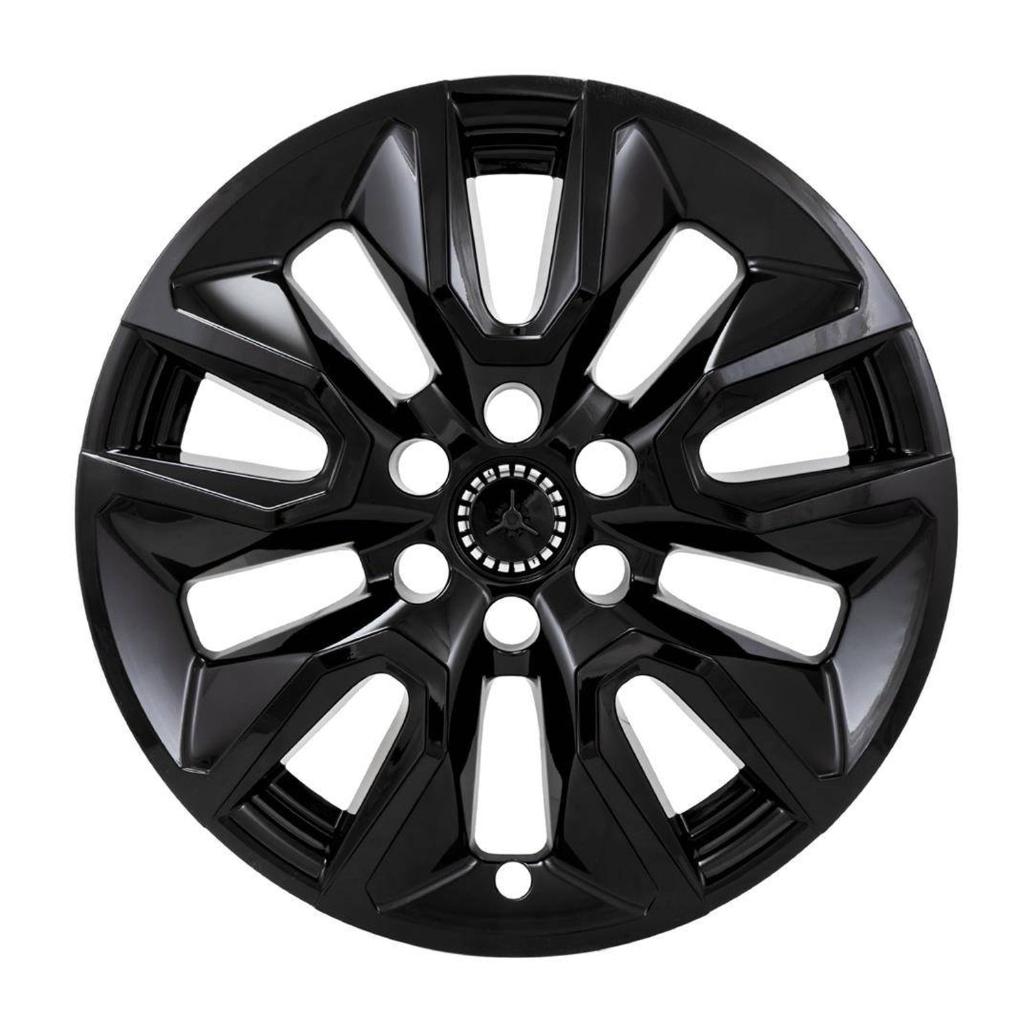 4Pc Gloss Black ABS Wheel Cover Hub Cap <br>19-23 Chevy Silverado Custom, LT, RST