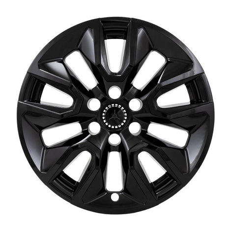 4Pc Gloss Black ABS Wheel Cover Hub Cap <br>19-23 Chevy Silverado Custom, LT, RST