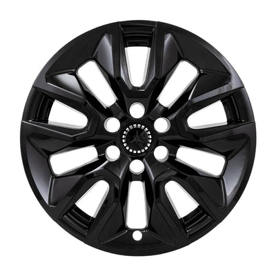 4Pc Gloss Black ABS Wheel Cover Hub Cap <br>19-23 Chevy Silverado Custom, LT, RST