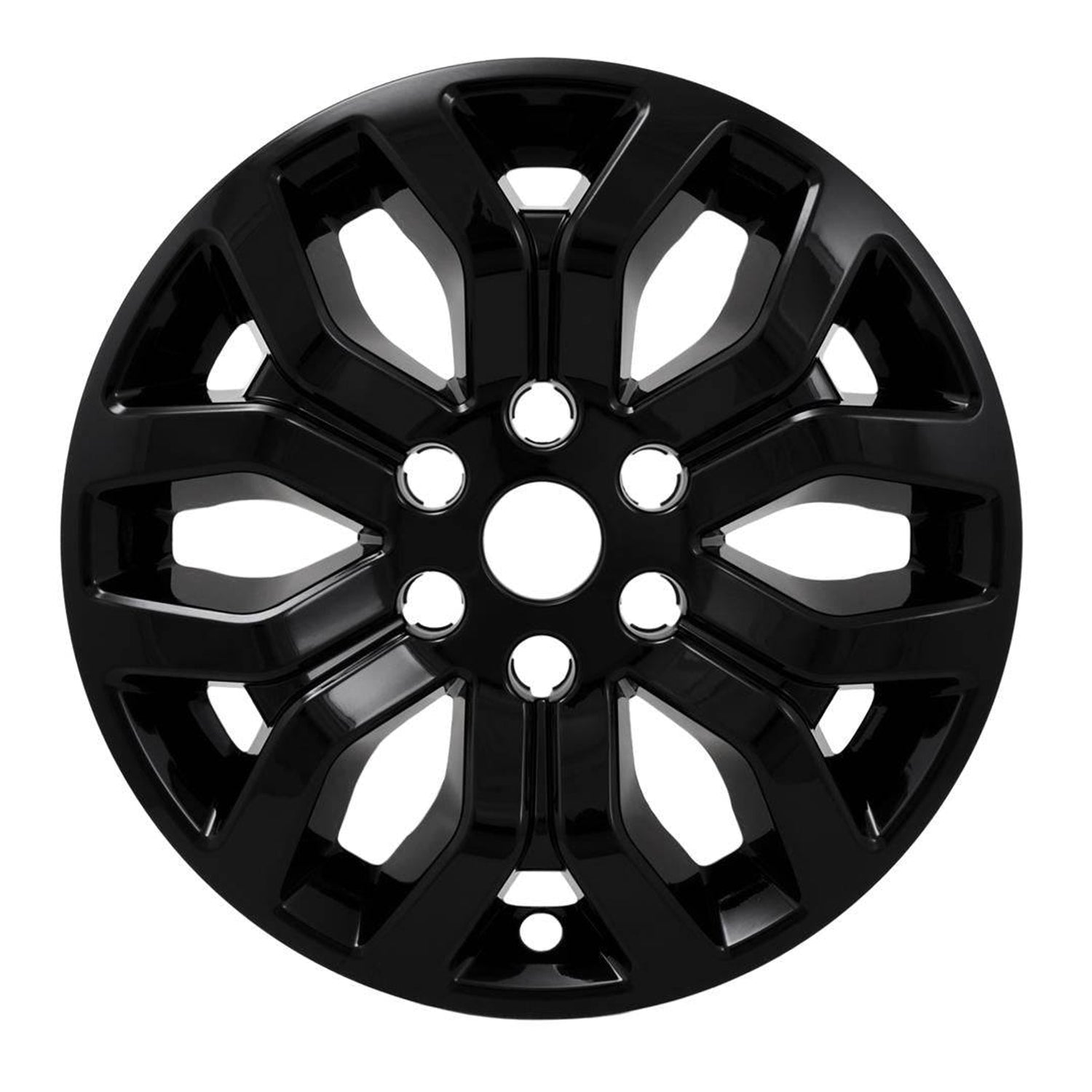 4Pc Gloss Black ABS Wheel Cover Hub Cap <br>21-24 Ford F-150 Lariat, King Ranch