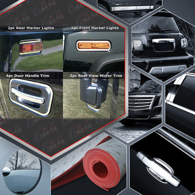 11pcs Stainless Steel Trim Package<br>03-09 Hummer H2