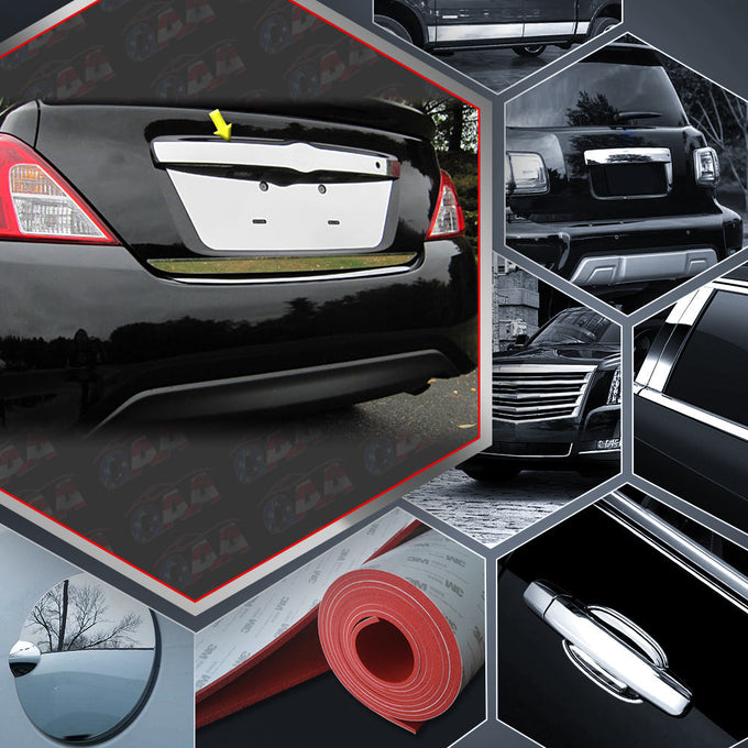Stainless Steel License Bar Above Plate Accent Trim<BR>12-19 Nissan Versa