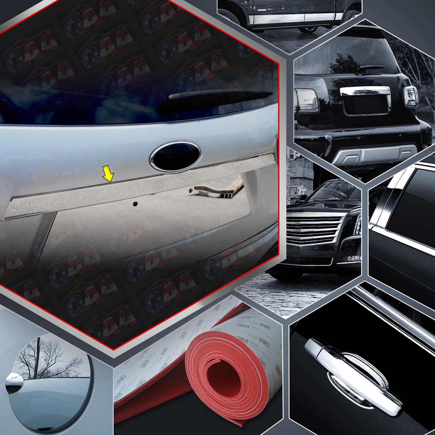 Stainless Steel License Bar, Above Plate Accent Trim<br>16-20 Kia Sorento
