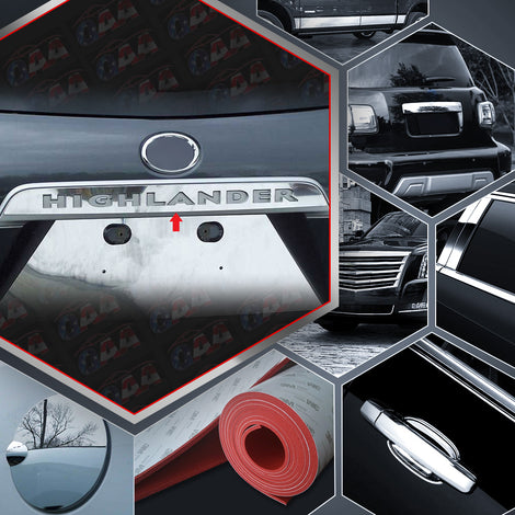 Stainless Steel License Bar, Above Plate Accent Trim<br>08-13 Toyota Highlander