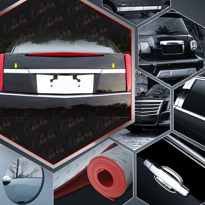 2pcs Stainless Steel License Bar Extension Trim<br>08-13 Cadillac CTS