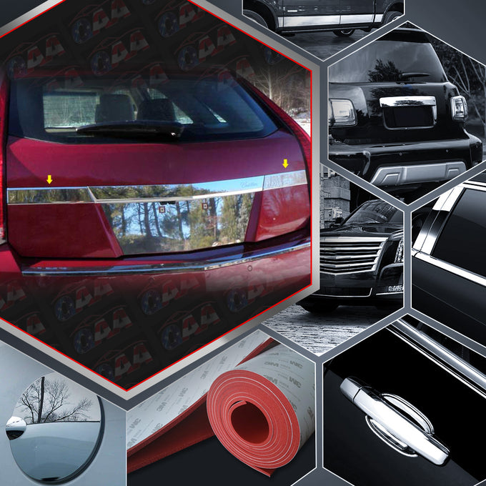 2pcs Stainless Steel License Bar Extension Trim<br>10-14 Cadillac CTS Wagon