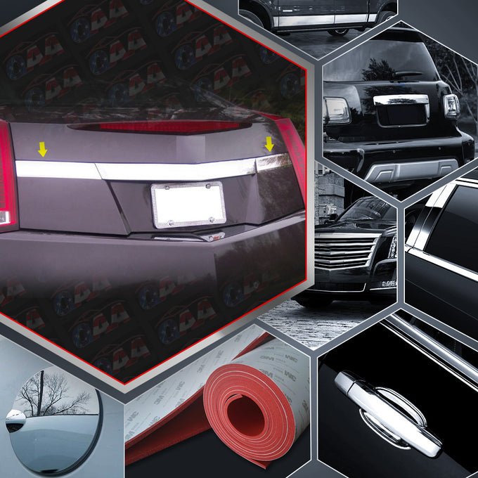 2pcs Stainless Steel License Bar Extension Trim<br>11-14 Cadillac CTS Coupe
