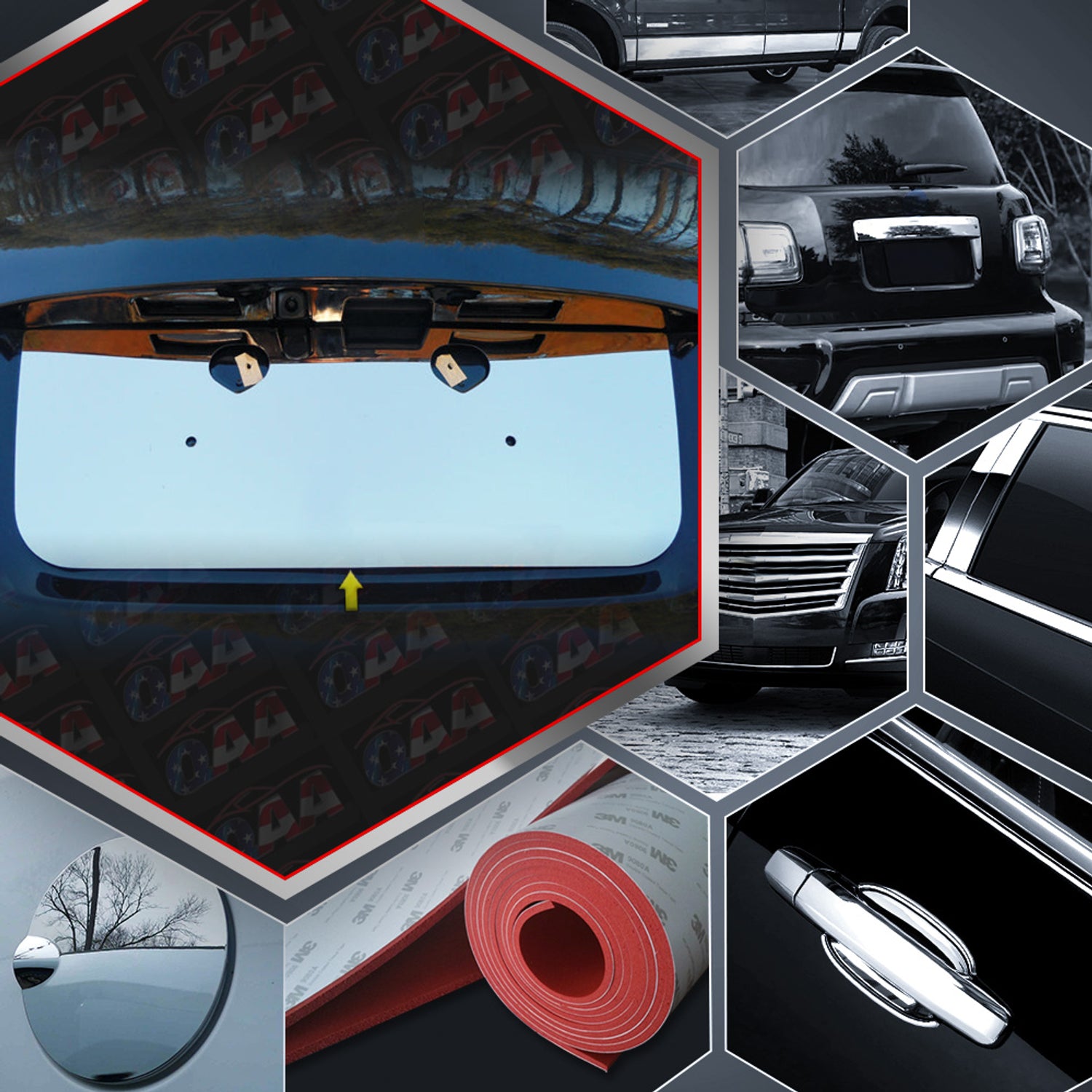 Stainless Steel License Plate Bezel<br>18-23 Toyota C-HR