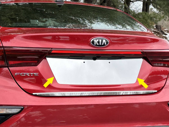 1Pc Stainless License Plate Bezel <br>19-24 Kia Forte